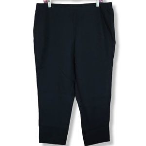 J. Jill 100% linen black stretch waist pants LP